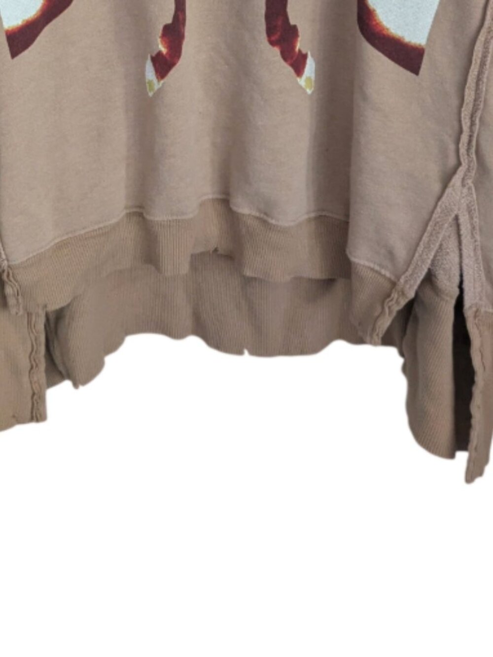 Free People We The Free Camden Mirrored Horses Graphic Sweatshirt Cowgirl Boho M - Picture 10 of 11